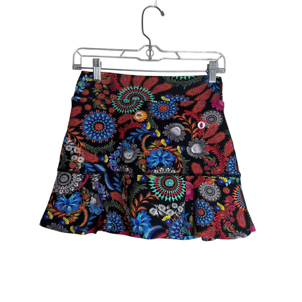 Dona Jo Jojo Skirt Size 1 Floral Mandala Activewear Skort Tennis Golf Running‎